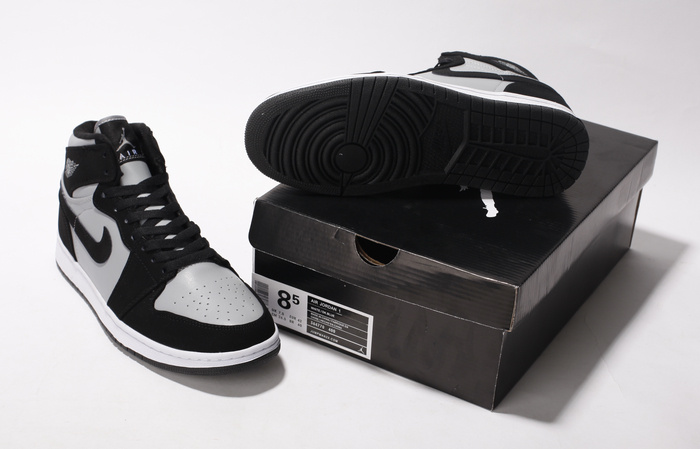 Air Jordan Retro 1 Black Grey - Click Image to Close