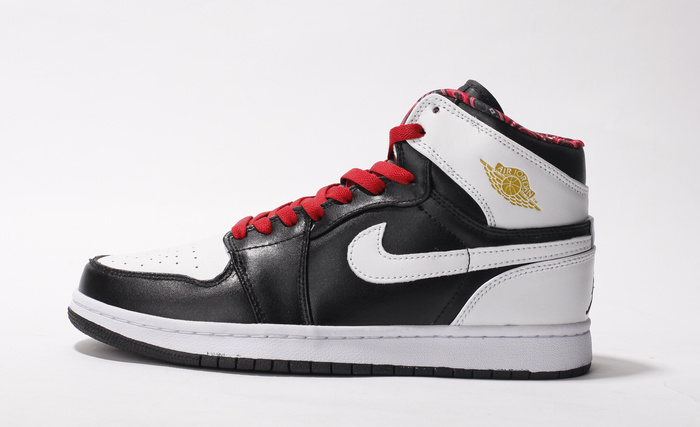 Air Jordan Retro 1 Black White Red - Click Image to Close