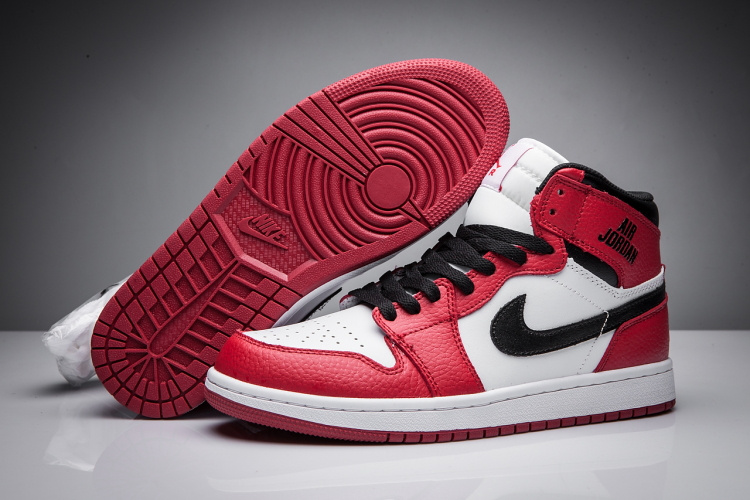 New Air Jordan 1 Disppearing Wing Red White Black Shoes