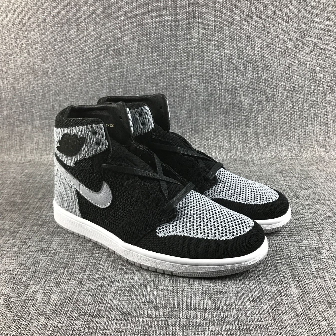 New Air Jordan 1 Flyknit Black Grey Shoes