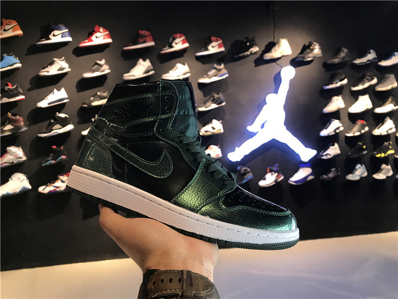 New Air Jordan 1 Green Patent Leather Shoes - Click Image to Close