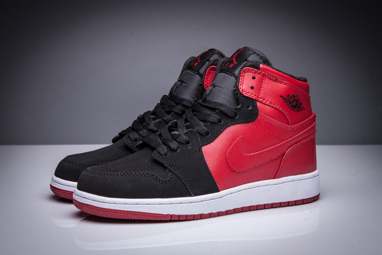 New Air Jordan 1 High Black Red Shoes