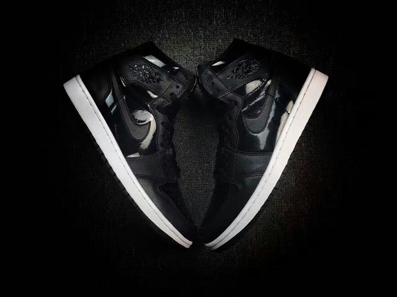 New Air Jordan 1 Ink Black White Shoes