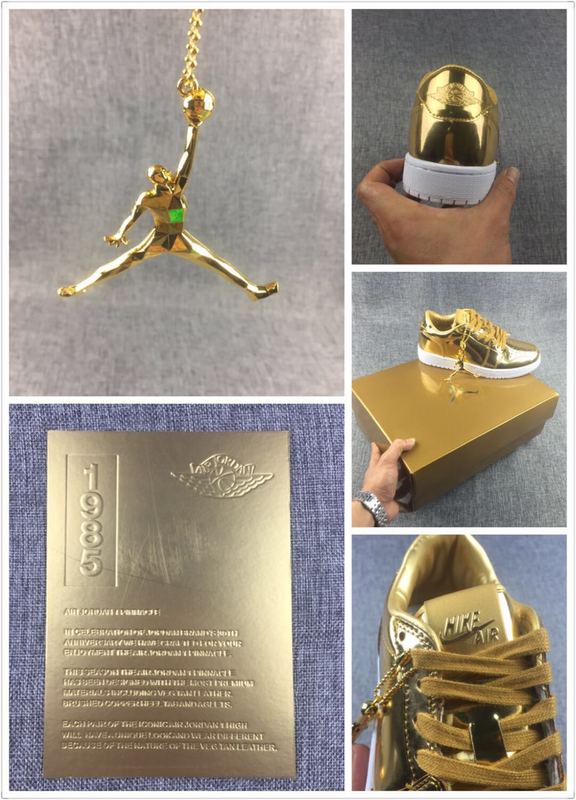 New Air Jordan 1 Low Liquid Gold Shoes - Click Image to Close