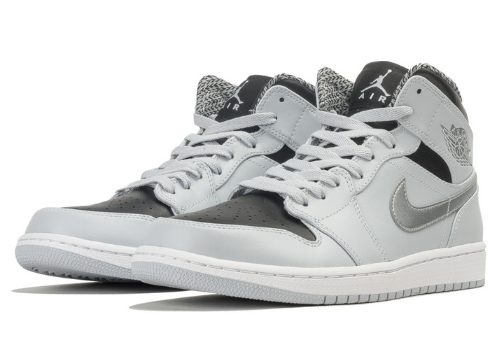 New Air Jordan 1 Mid Wolf Grey Shoes - Click Image to Close