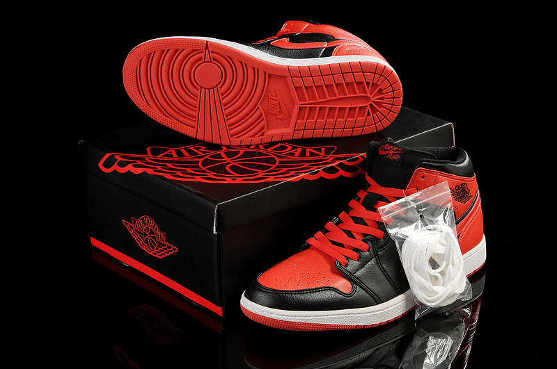 Air Jordan Retro 1 Red Black White - Click Image to Close