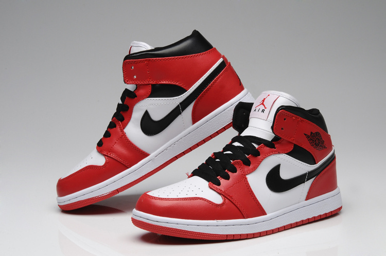 New Air Jordan 1 Red White Shoes