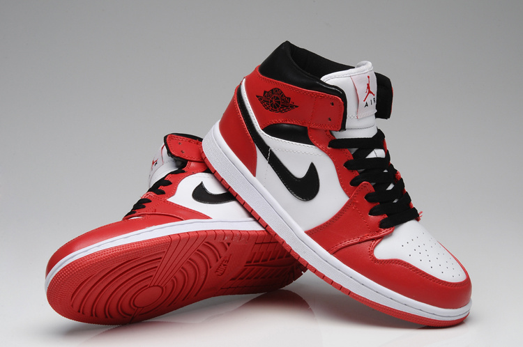 New Arrival Jordan 1 Red White Shoes - Click Image to Close