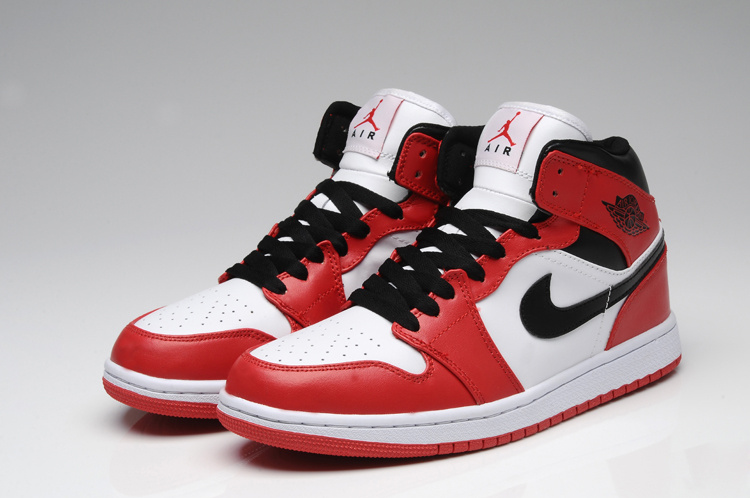 New Air Jordan 1 Red White Shoes