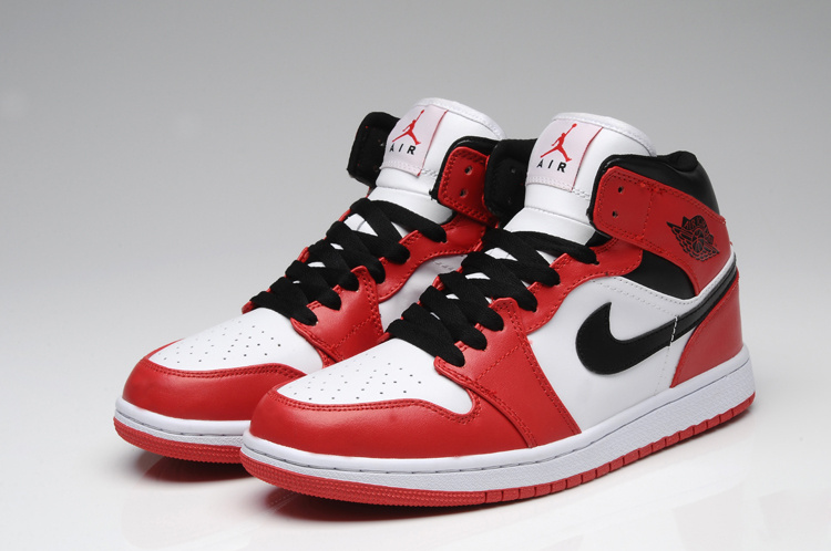 New Arrival Jordan 1 Red White Shoes - Click Image to Close