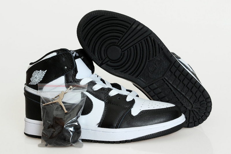 New Air Jordan 1 Retro Black White Shoes - Click Image to Close