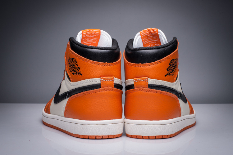 New Air Jordan 1 Retro Orange White Black Shoes - Click Image to Close