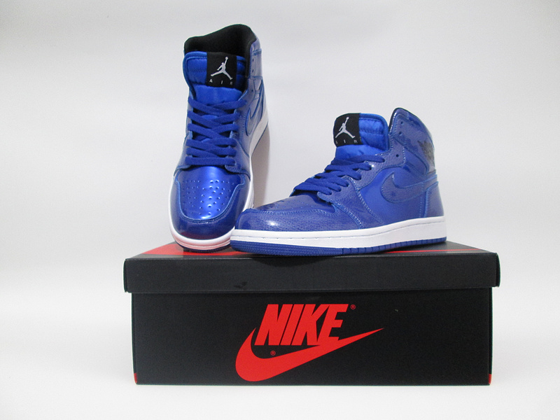 New Air Jordan 1 Slam Dunk Shine Blue White Shoes - Click Image to Close