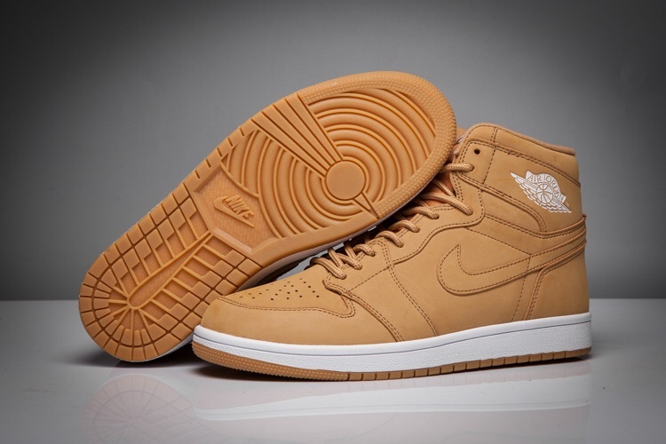 New Air Jordan 1 Wheat White Shoes - Click Image to Close