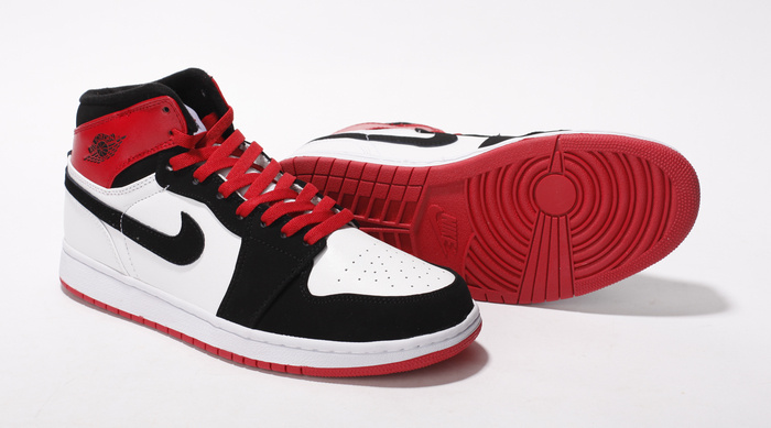 Air Jordan Retro 1 White Black Red