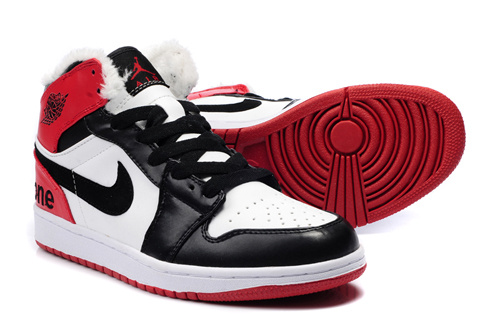 Air Jordan Retro 1 White Red Black - Click Image to Close