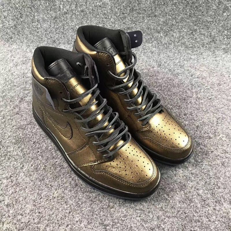 New Air Jordan 1 Wings Gold Shoes - Click Image to Close