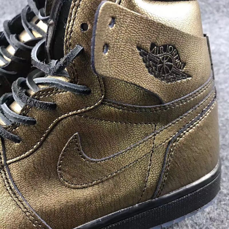 New Air Jordan 1 Wings Gold Shoes - Click Image to Close