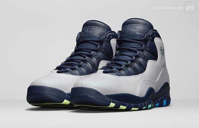 New Air Jordan 10 Rio Grey Blue Shoes - Click Image to Close