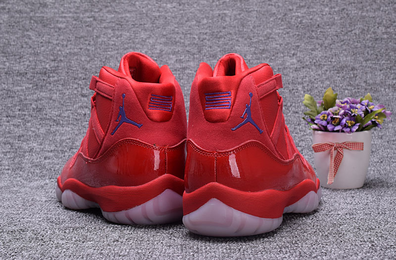 New Air Jordan 11 Demon King Bulls Red Blue Jumpman Shoes