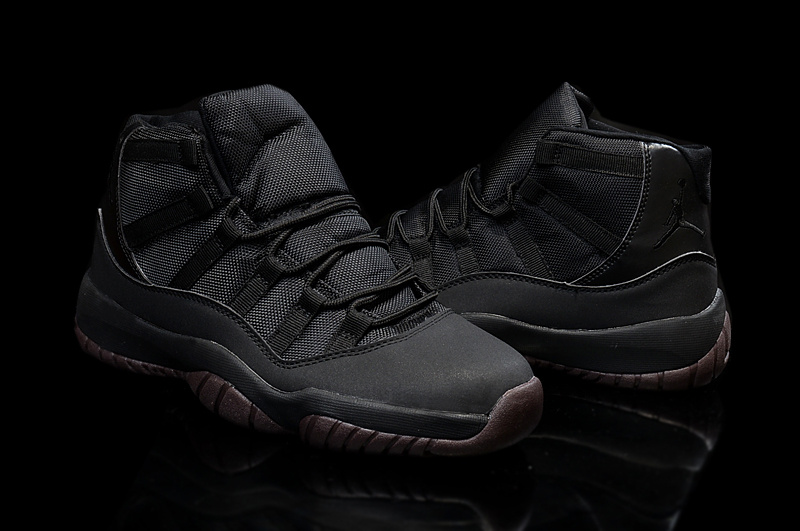 New Original Air Jordan 11 High All Black Coffe Shoes - Click Image to Close