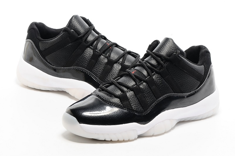 New Air Jordan 11 Low 72 11 Black White Red Shoes - Click Image to Close