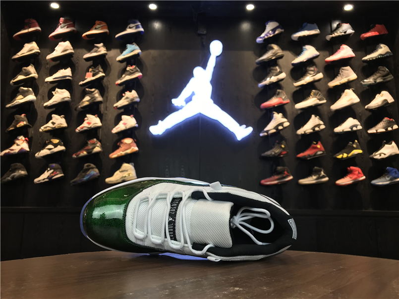 New Air Jordan 11 Low Jade Green White Shoes - Click Image to Close