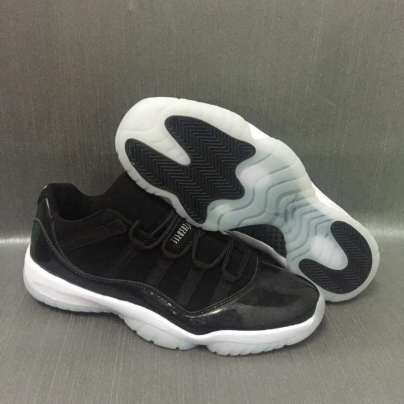 New Air Jordan 11 Retro Low Black White Shoes - Click Image to Close