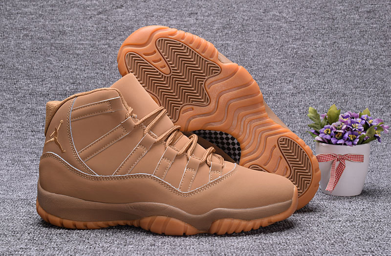 New Air Jordan 11 Retro Wheat Yellow Shoes