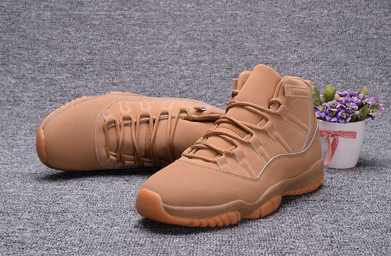 New Air Jordan 11 Retro Wheat Yellow Shoes