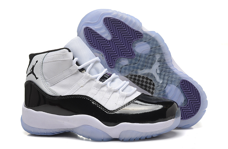 New Air Jordan 11 White Black For Women - Click Image to Close