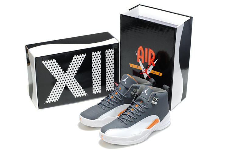 Latest Air Jordan 12 Black White Orange