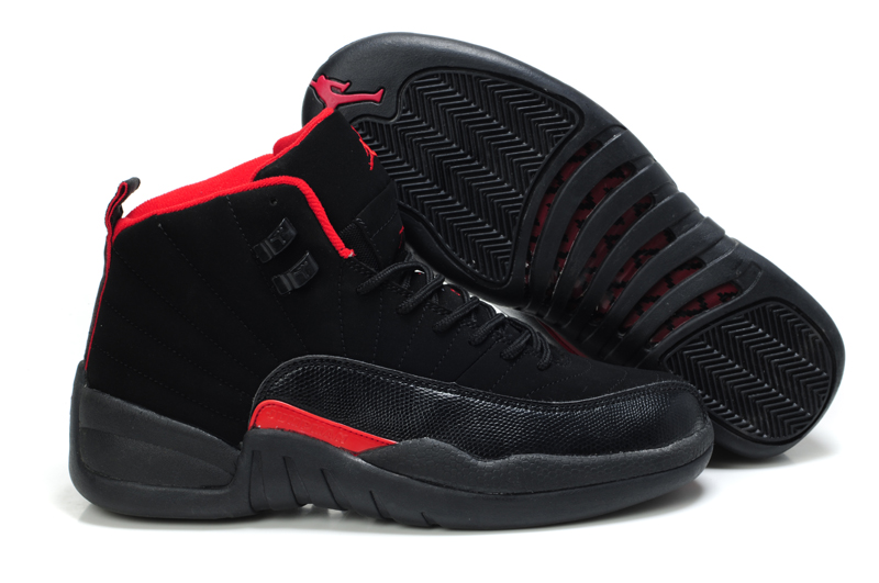 Jordan 12 Retro Dark Black Red - Click Image to Close