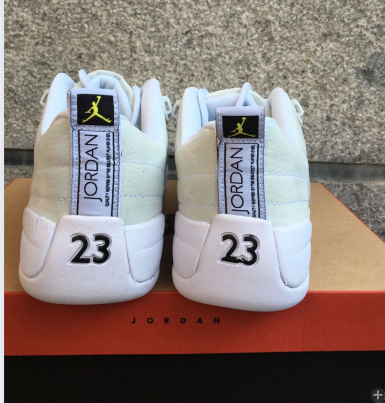 New Air Jordan 12 Low All White Shoes