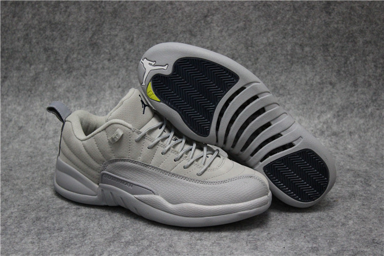 New Air Jordan 12 Low Grey Shoes - Click Image to Close