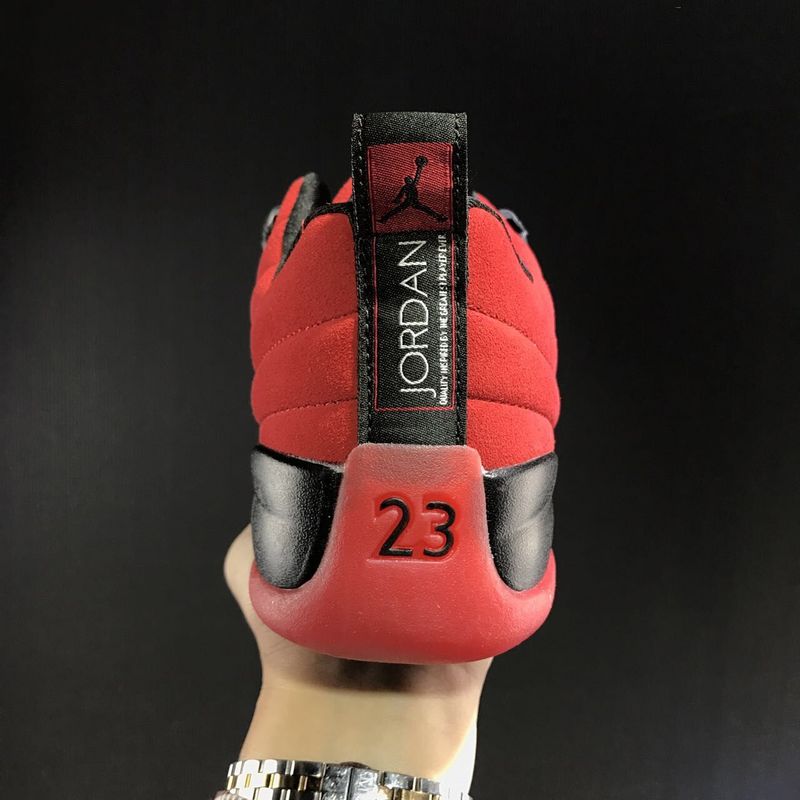 New Air Jordan 12 Low Hot Red Black Shoes - Click Image to Close