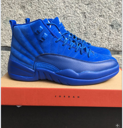 New Air Jordan 12 Retro Blue Deer Shoes - Click Image to Close