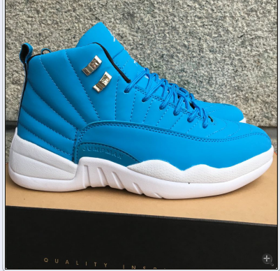 New Air Jordan 12 Retro Blue White Shoes