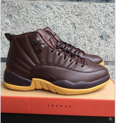 New Air Jordan 12 Retro Coffe Yellow Shoes