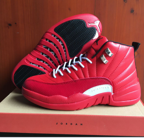 New Air Jordan 12 Retro Hot Red White Shoes