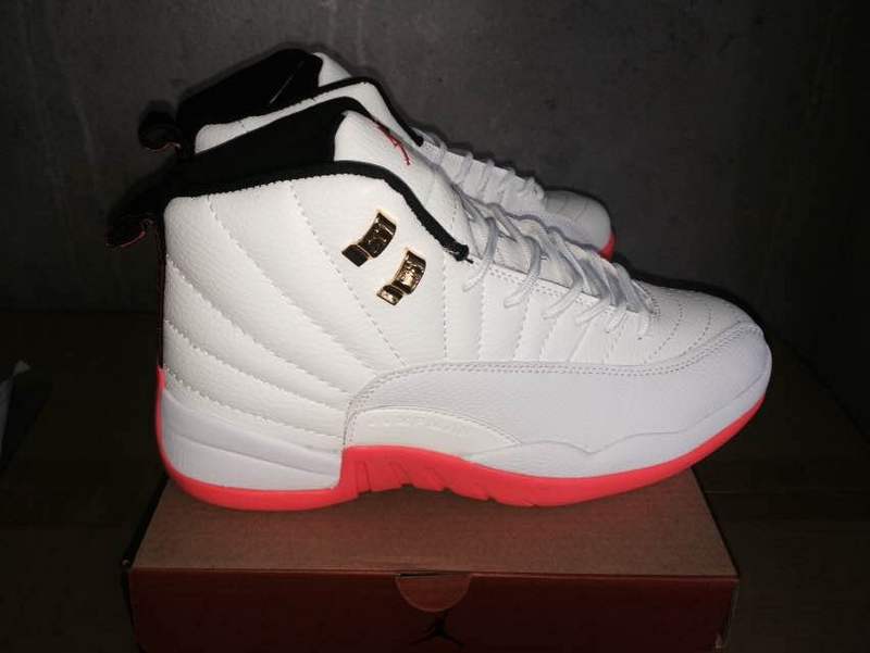 New Air Jordan 12 Retro White Orange Shoes - Click Image to Close