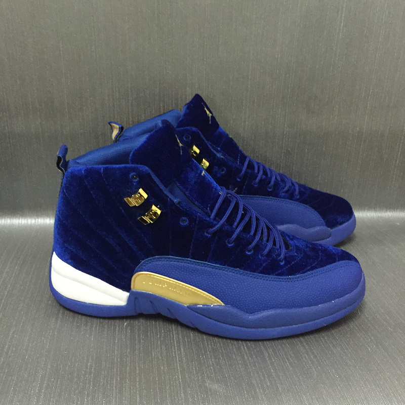 jordan 12 blue and gold