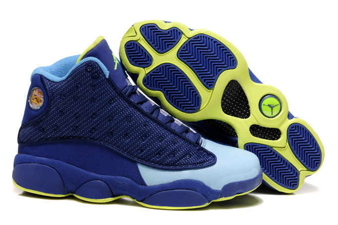 Latest Air Jordan 13 Dark Blue White - Click Image to Close