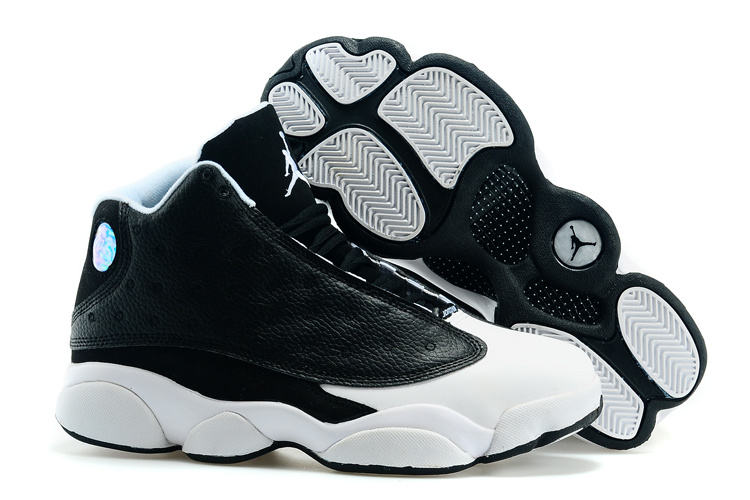 New Air Jordan 13 Oreo Black White Shoes