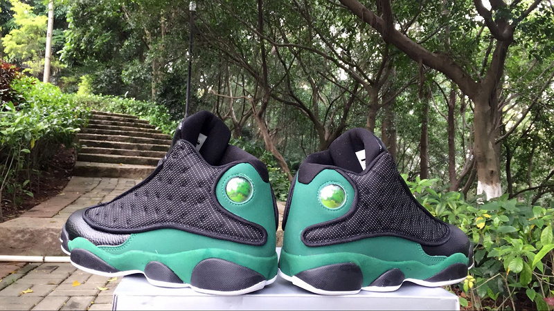 New Air Jordan 13 Ray Allen Black Green Shoes - Click Image to Close