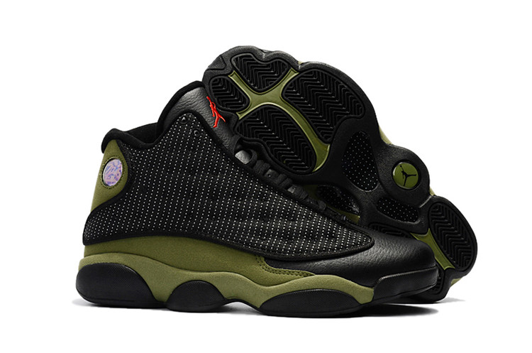 New Air Jordan 13 Retro Black Green Shoes - Click Image to Close