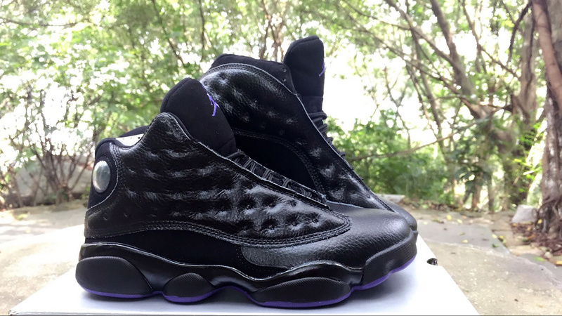 New Air Jordan 13 Retro Black Purple Shoes - Click Image to Close