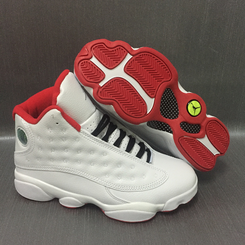 New Air Jordan 13 Retro White Red Shoes