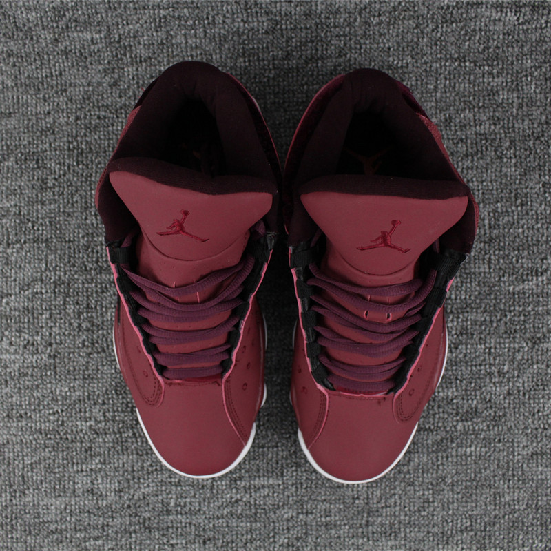 New Air Jordan 13 Velvet Wine Red Black White Shoes - Click Image to Close