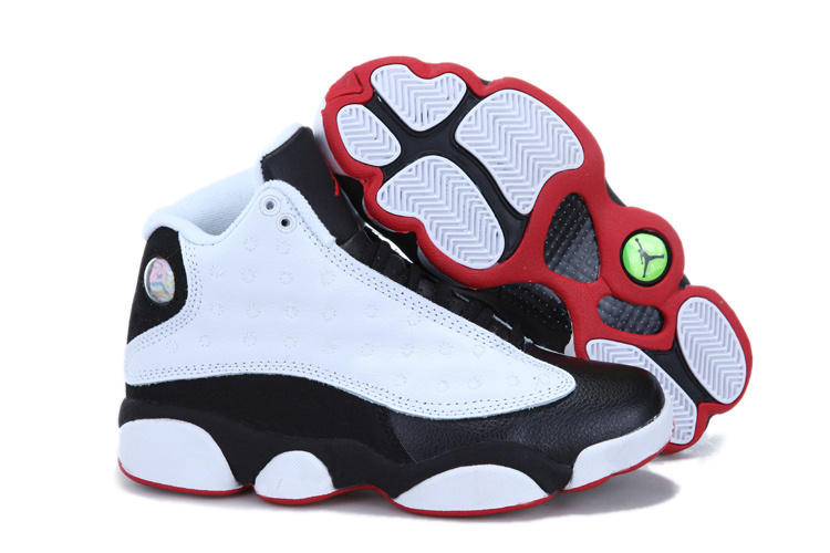 2013 Air Jordan 13 White Black For Women - Click Image to Close